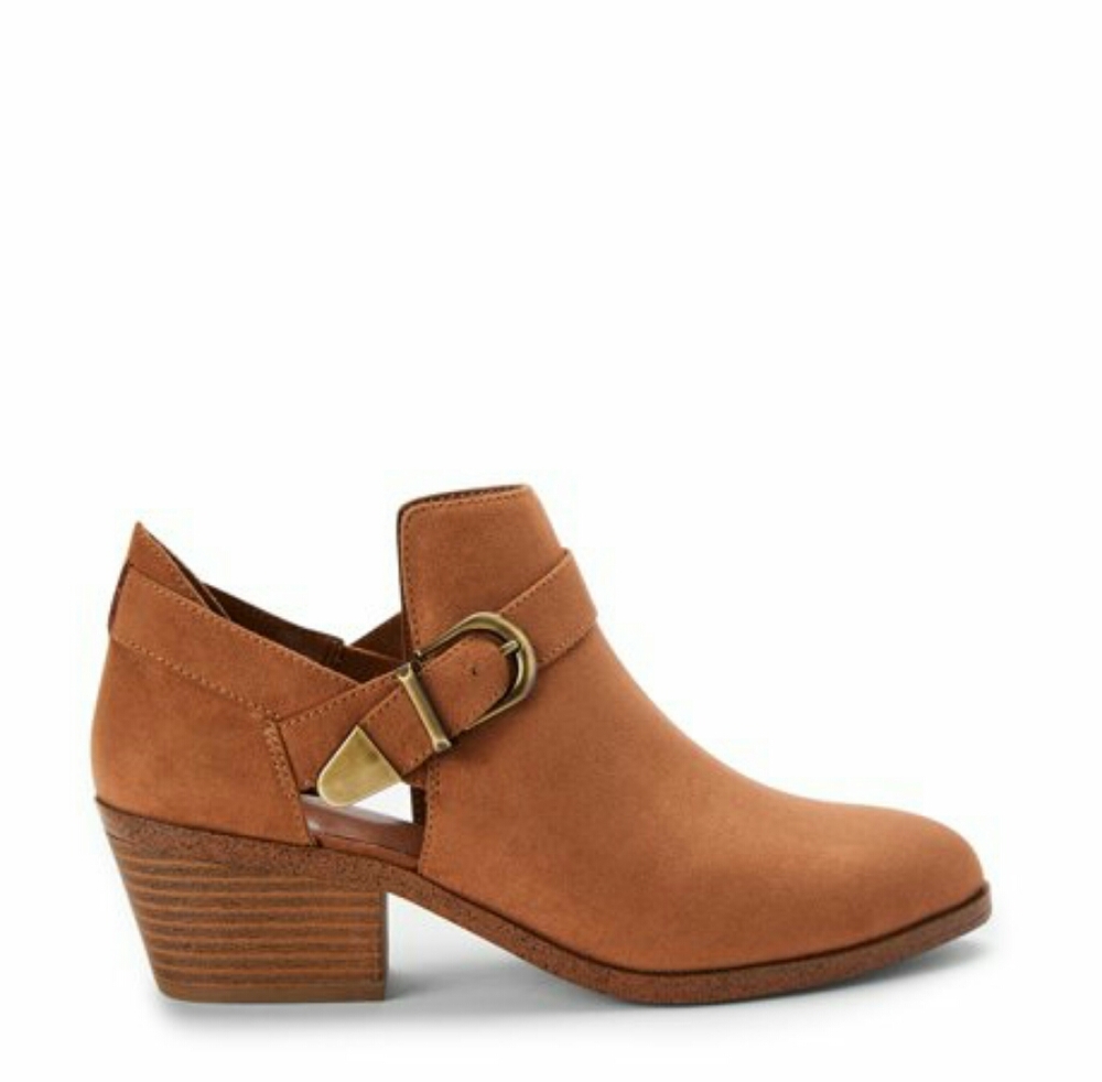 Cognac NWT Open Side Ankle Booties
